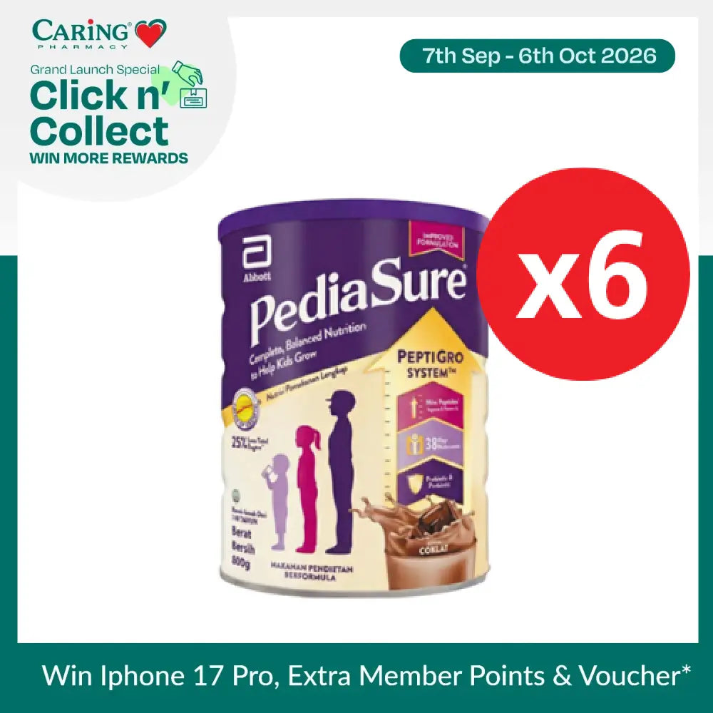 PEDIASURE PGRO CHOC 850G CAN MYS X6