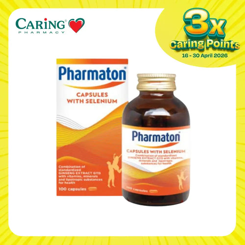 Pharmaton 100 capsules Malaysia with Ginseng and Selenium for overall health support