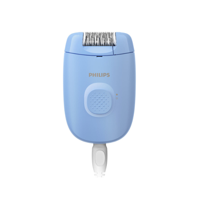 Philips 2000 epilator for women in light blue with ergonomic design for effective hair removal