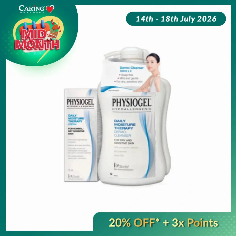 PHYSIOGEL DAILY MOISTURE THERAPY CLEANSER 500MLX2+G