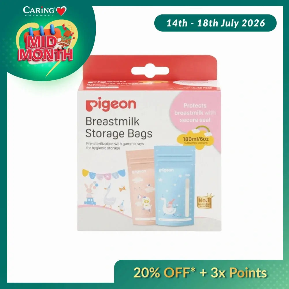 PIGEON BREAST MILK STORAGE BAG 180ML 25S
