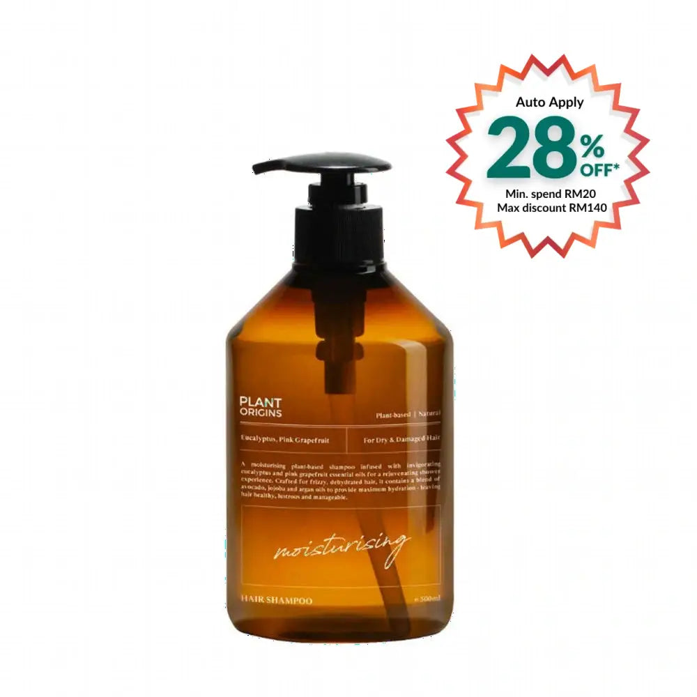 PLANT ORIGINS MOISTURISING HAIR SHAMPOO 500ML