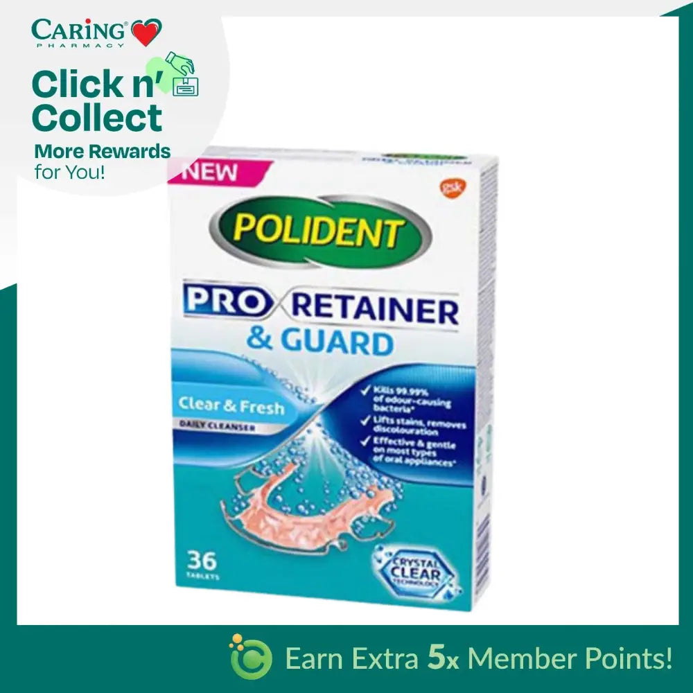 POLIDENT PRO RETAINER&GUARD DAILY CLEANSER 36S