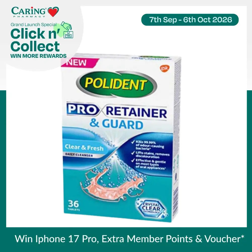 POLIDENT PRO RETAINER&GUARD DAILY CLEANSER 36S