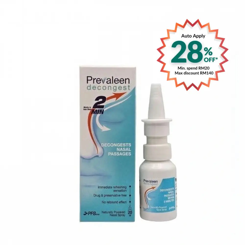 PREVALEEN DECONGEST NASAL SPRAY 20ML