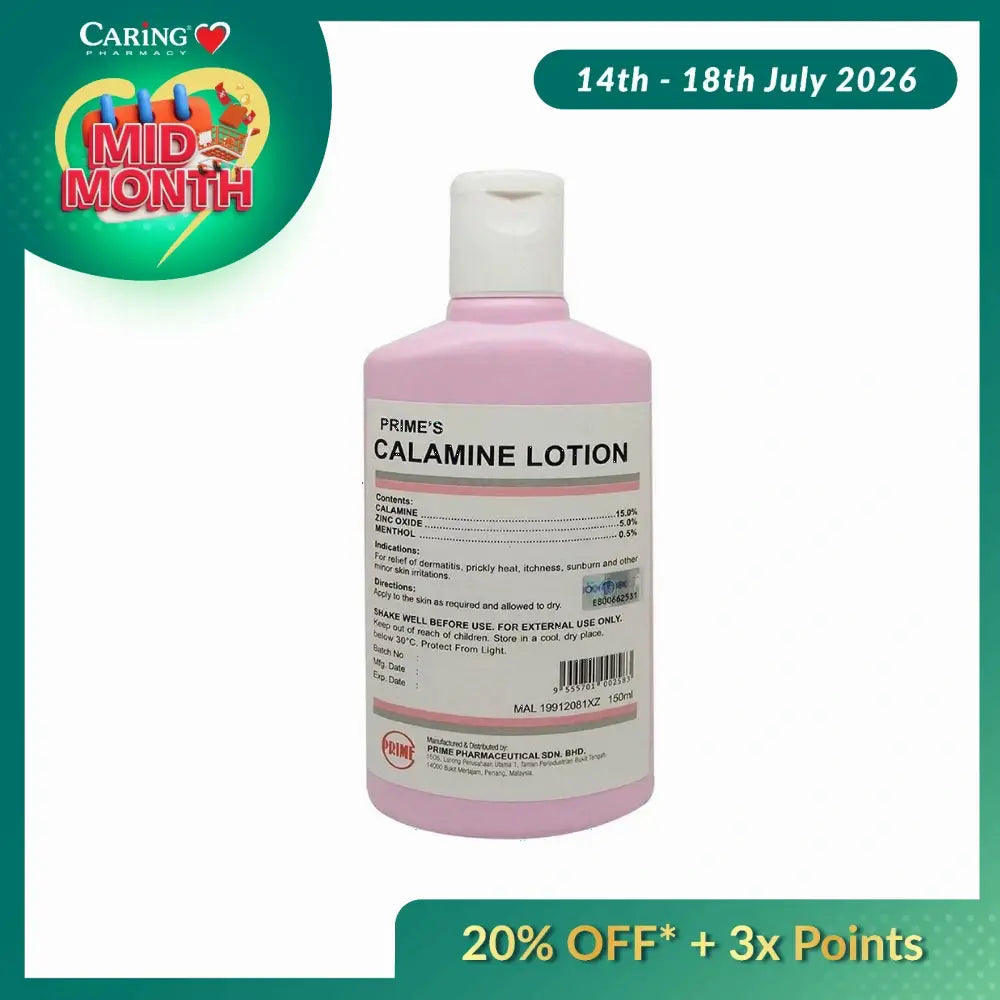 PRIME CALAMINE LOTION 150ML