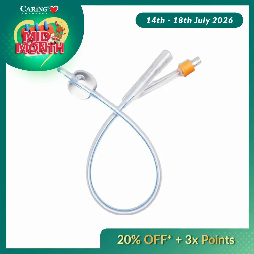 PRIMES FOLEY CATHETER 2WAY 100% SILICON SZ 20 1S
