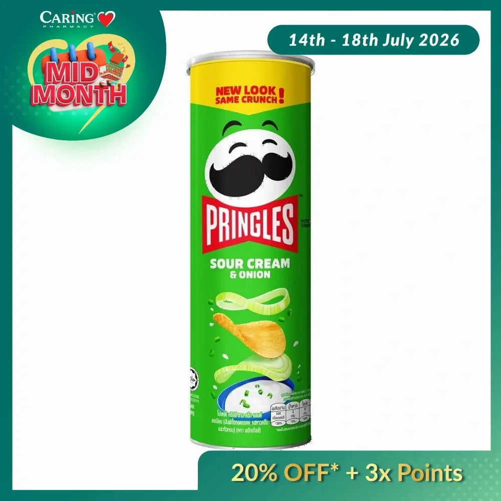 PRINGLES SNACK SOUR CREAM & ONION 102G