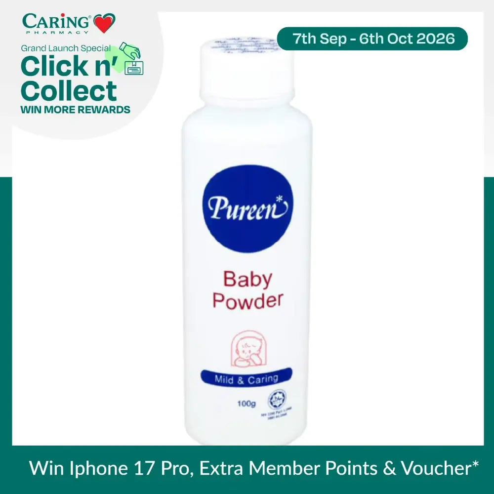 PUREEN BABY POWDER MILD & CARING 100G
