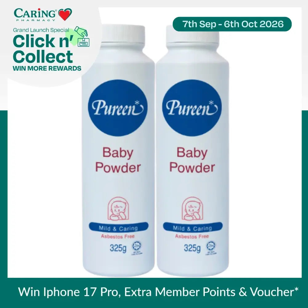 PUREEN BABY POWDER MILD & CARING 2X325G
