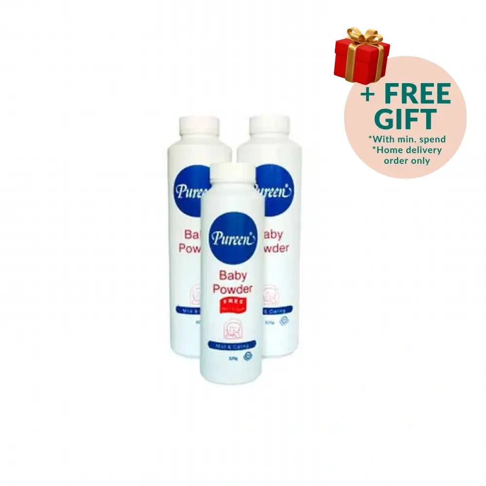 PUREEN BABY POWDER MILD & CARING 525G X2 + 325G