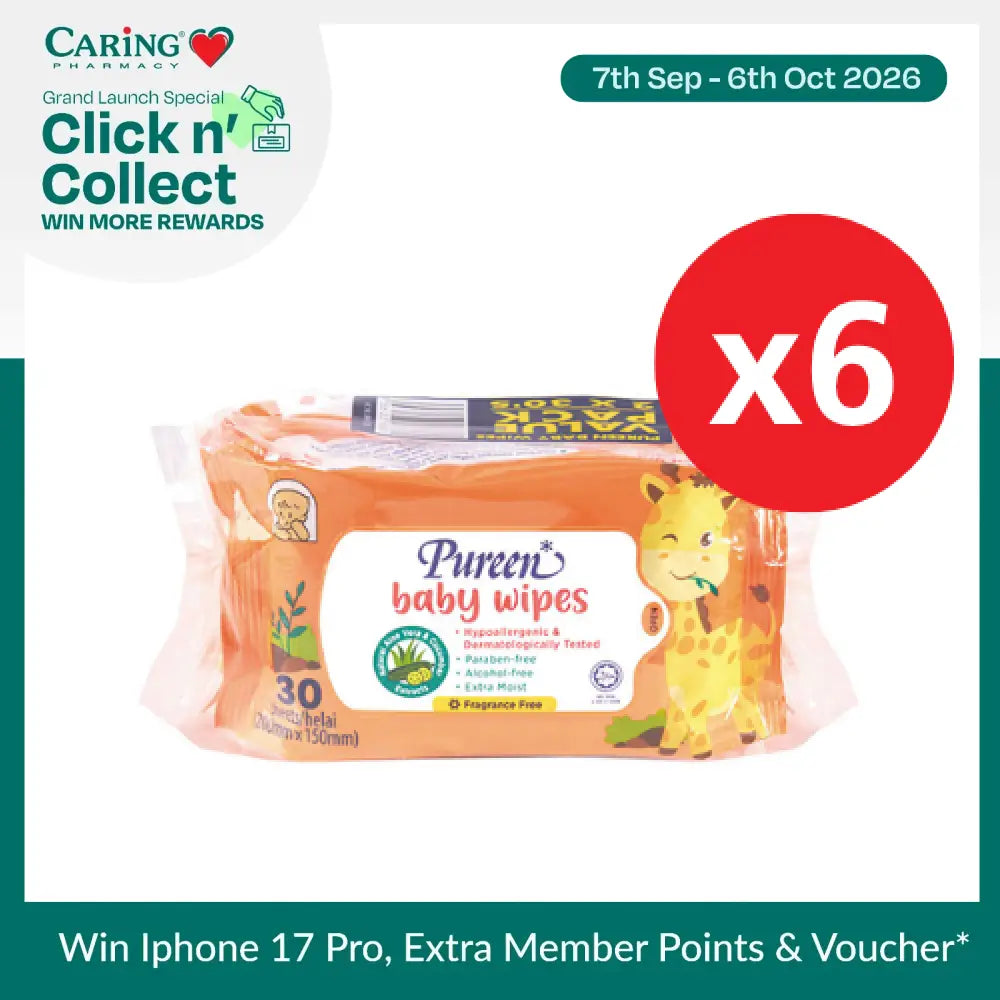 PUREEN BABY WIPES (F.FREE)(BWFF 2030) 30S x 12