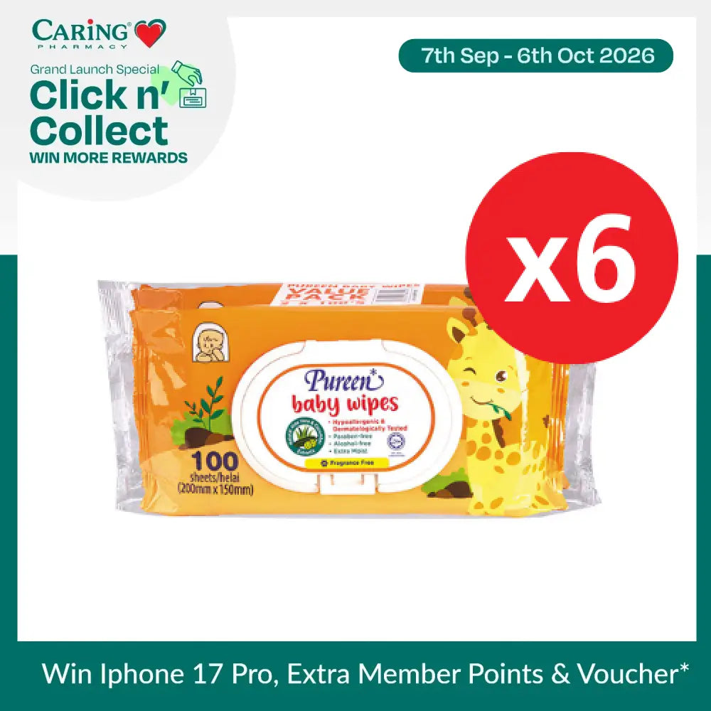 PUREEN BABY WIPES (F.FREE)(BWFF 2100) 100S x 12