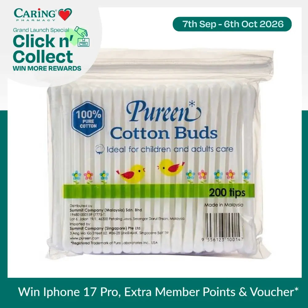 PUREEN COTTON BUDS POLYBAG 200S