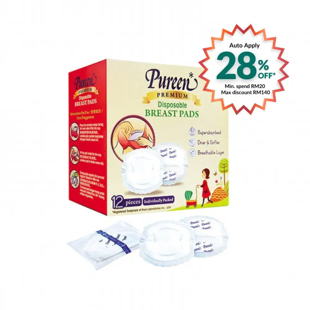 PUREEN DISPOSABLE NURSING PAD 12S