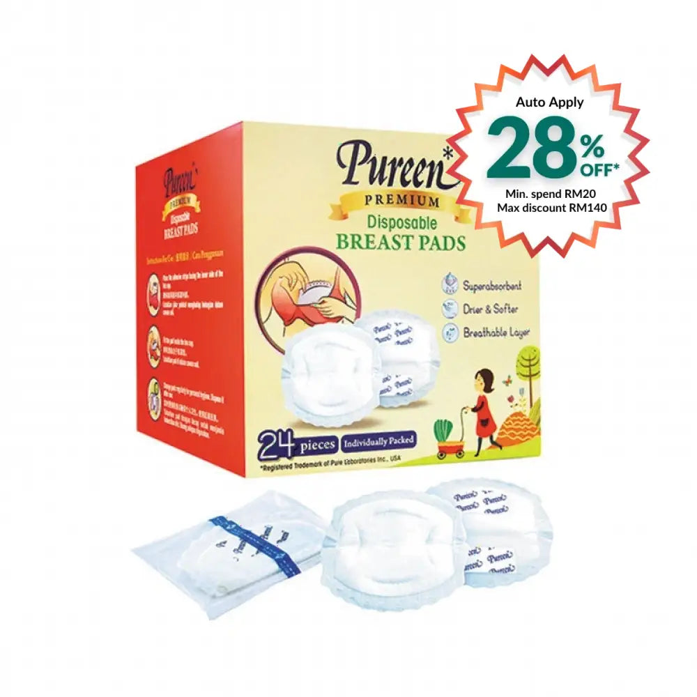 PUREEN DISPOSABLE NURSING PAD 24S