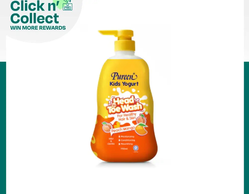 PUREEN KIDS HEAD TO TOE WASH PEACH MANGO 150ML