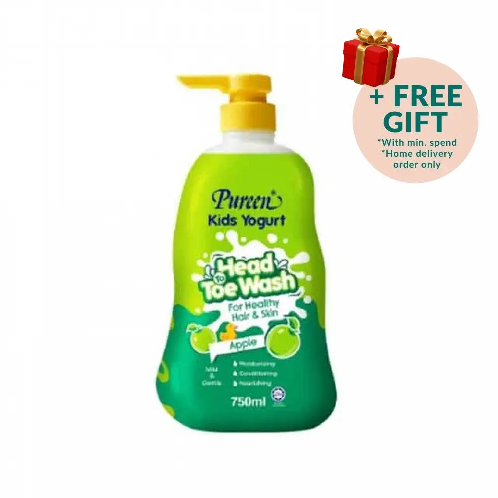 PUREEN KIDS YOGURT HEAD TO TOE WASH APPLE 750ML