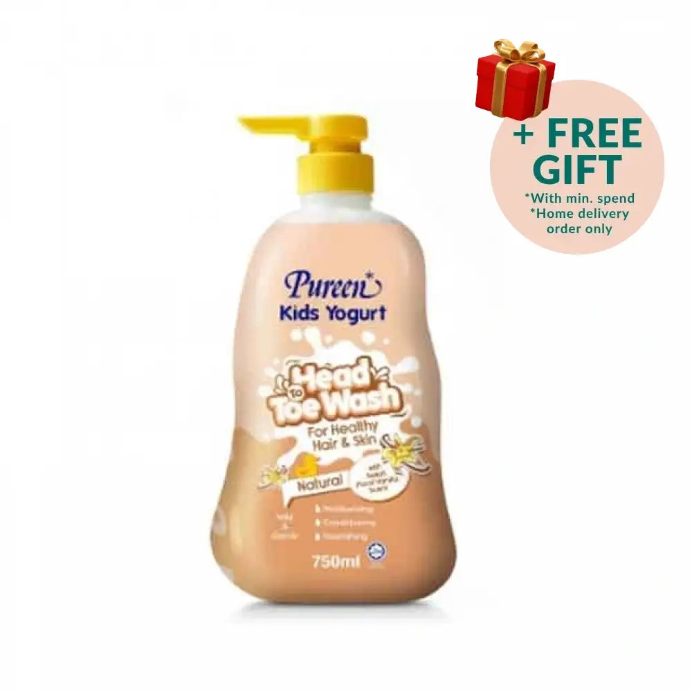 PUREEN KIDS YOGURT HEAD TO TOE WASH NATURAL 750ML