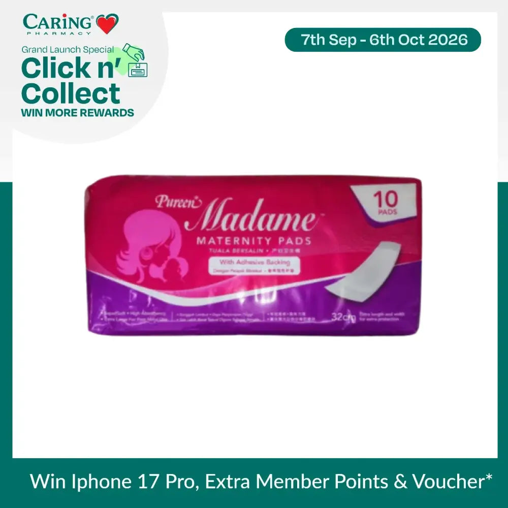 PUREEN MADAME MATERNITY PADS 10'S