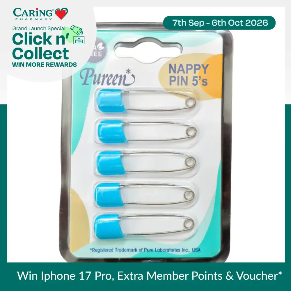 PUREEN NAPPY PINS 5S