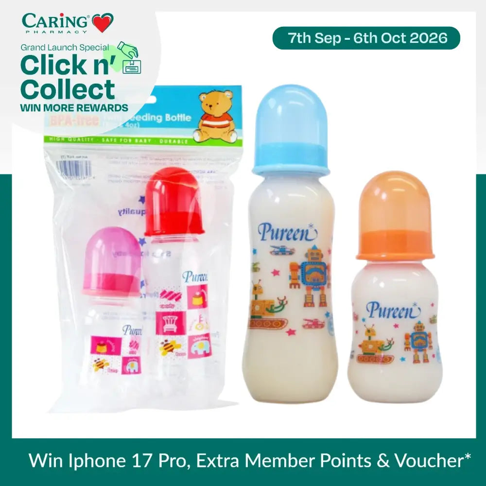PUREEN TWIN FEEDING BOTTLE 4OZ+8OZ FCF (T)