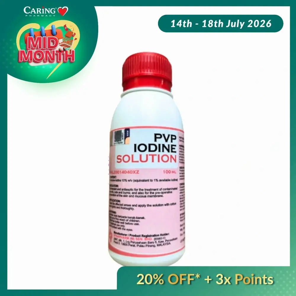 PVP IODINE SOLUTION 10% 100ML