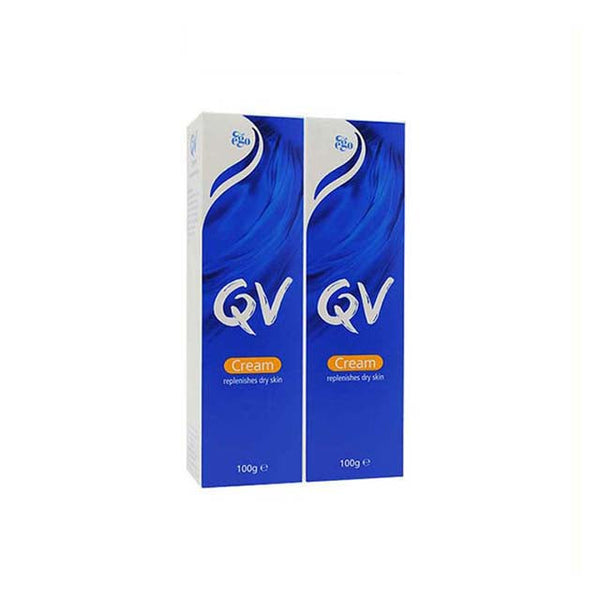 QV Cream 100g twin pack for replenishing and moisturizing dry skin effectively