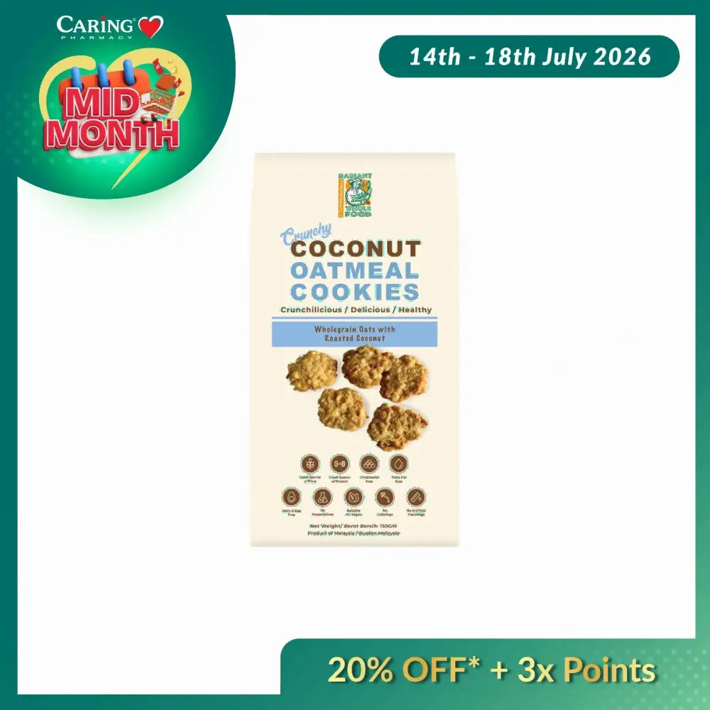 RADIANT COCONUT OATMEAL COOKIES 150G