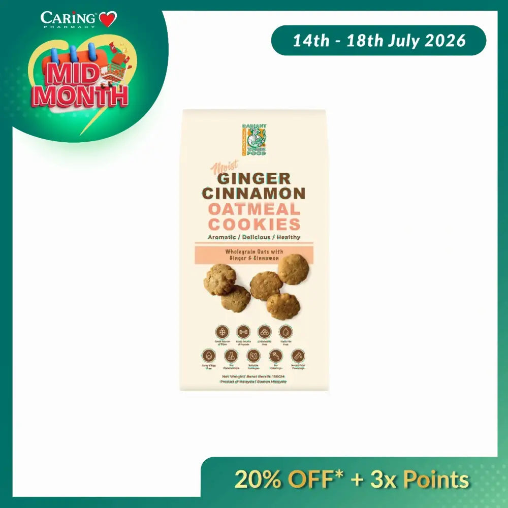 RADIANT GINGER CINNAMON OATMEAL COOKIES150G