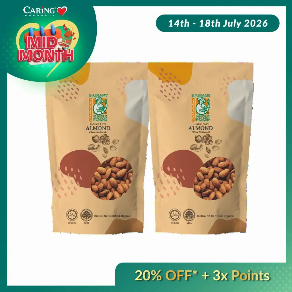 RADIANT NATURAL ALMOND 200G X 2 (PROMO PACK)