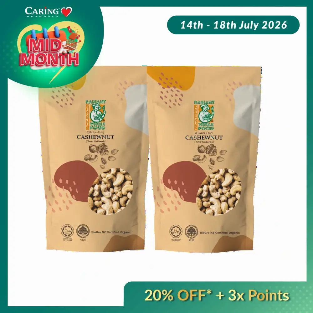 RADIANT NATURAL CASHEW NUT 200G X 2 (PROMO PACK)