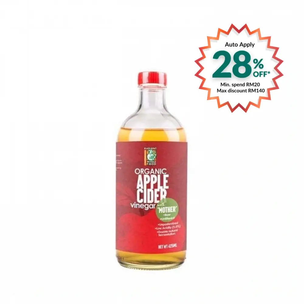 RADIANT ORGANIC APPLE CIDER VINEGAR 425ML