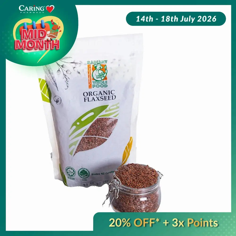 RADIANT ORGANIC FLAXEED 500G