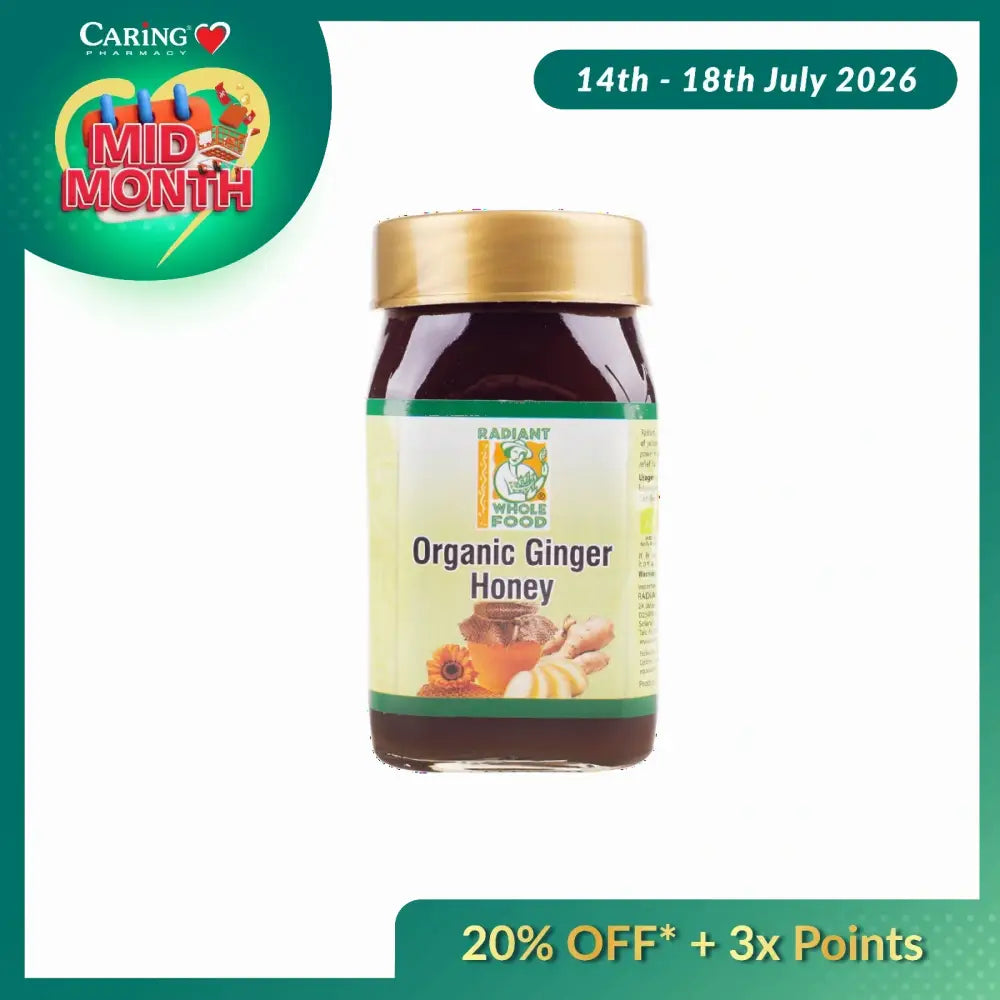 RADIANT ORGANIC GINGER HONEY 500G