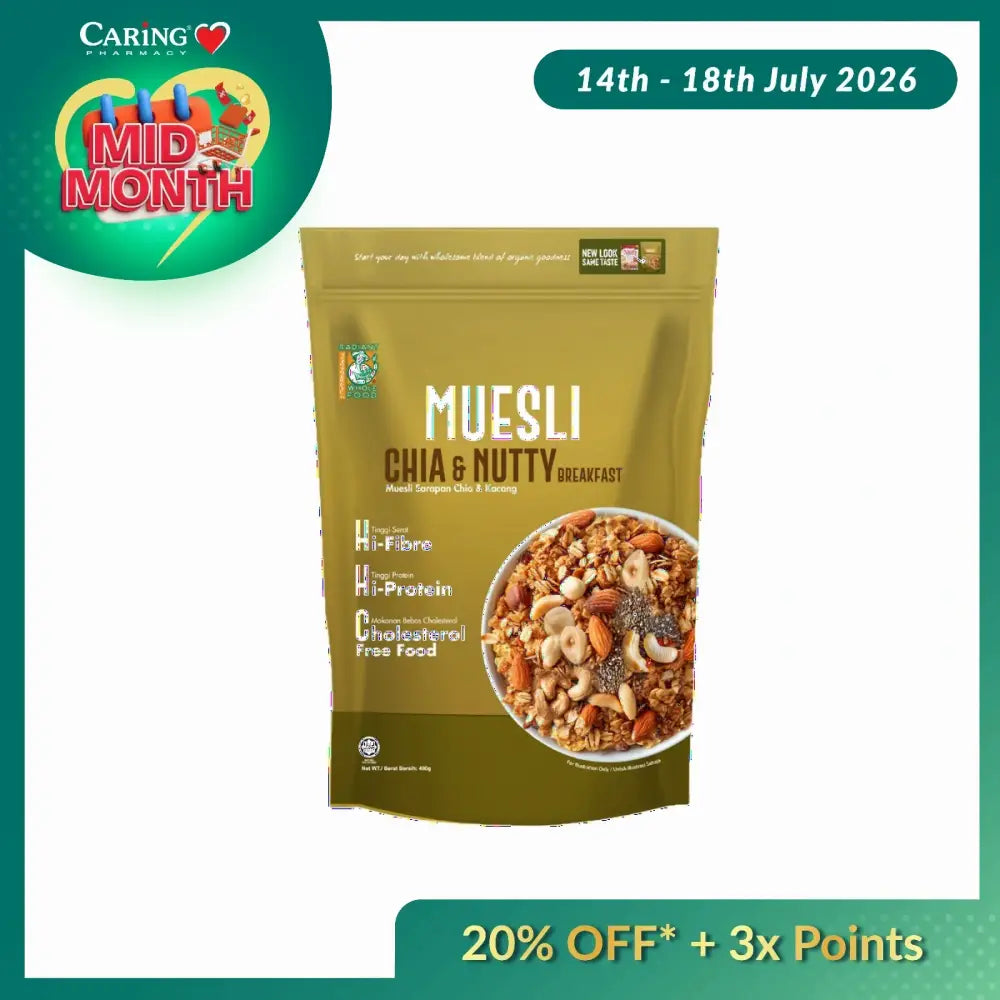 RADIANT ORGANIC NUTTY BREAKFAST 400G