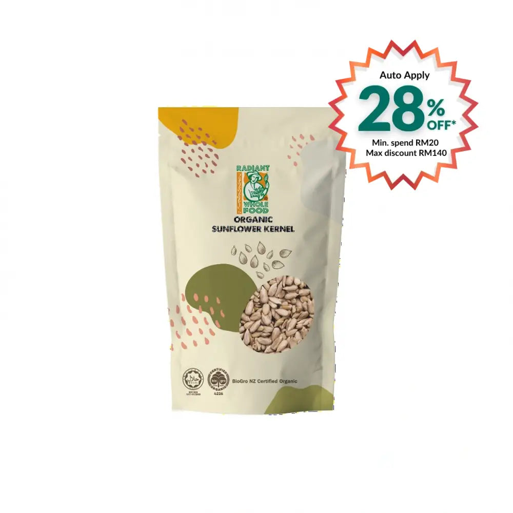 RADIANT ORGANIC SUNFLOWER KERNEL 200G
