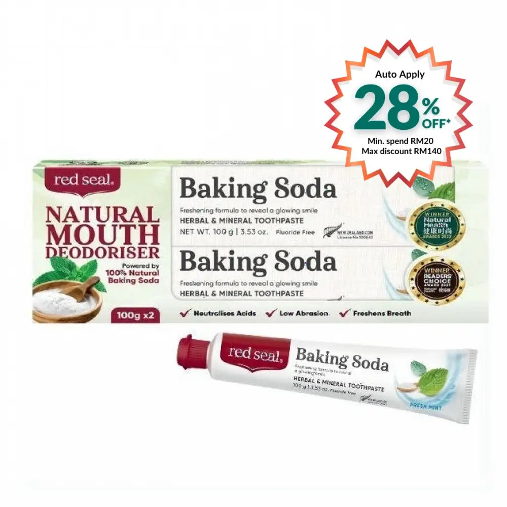 RED SEAL BAKING SODA TOOTHAPSTE 100G 2S