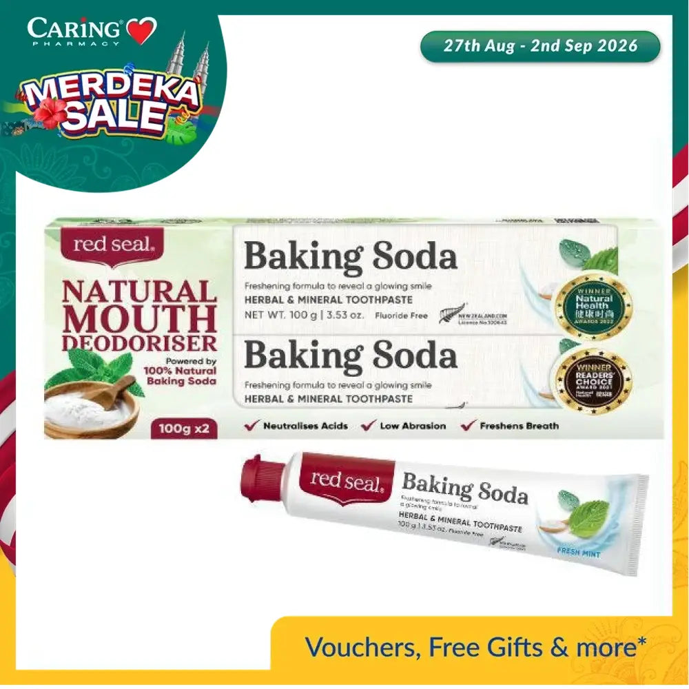 RED SEAL BAKING SODA TOOTHAPSTE 100G 2S