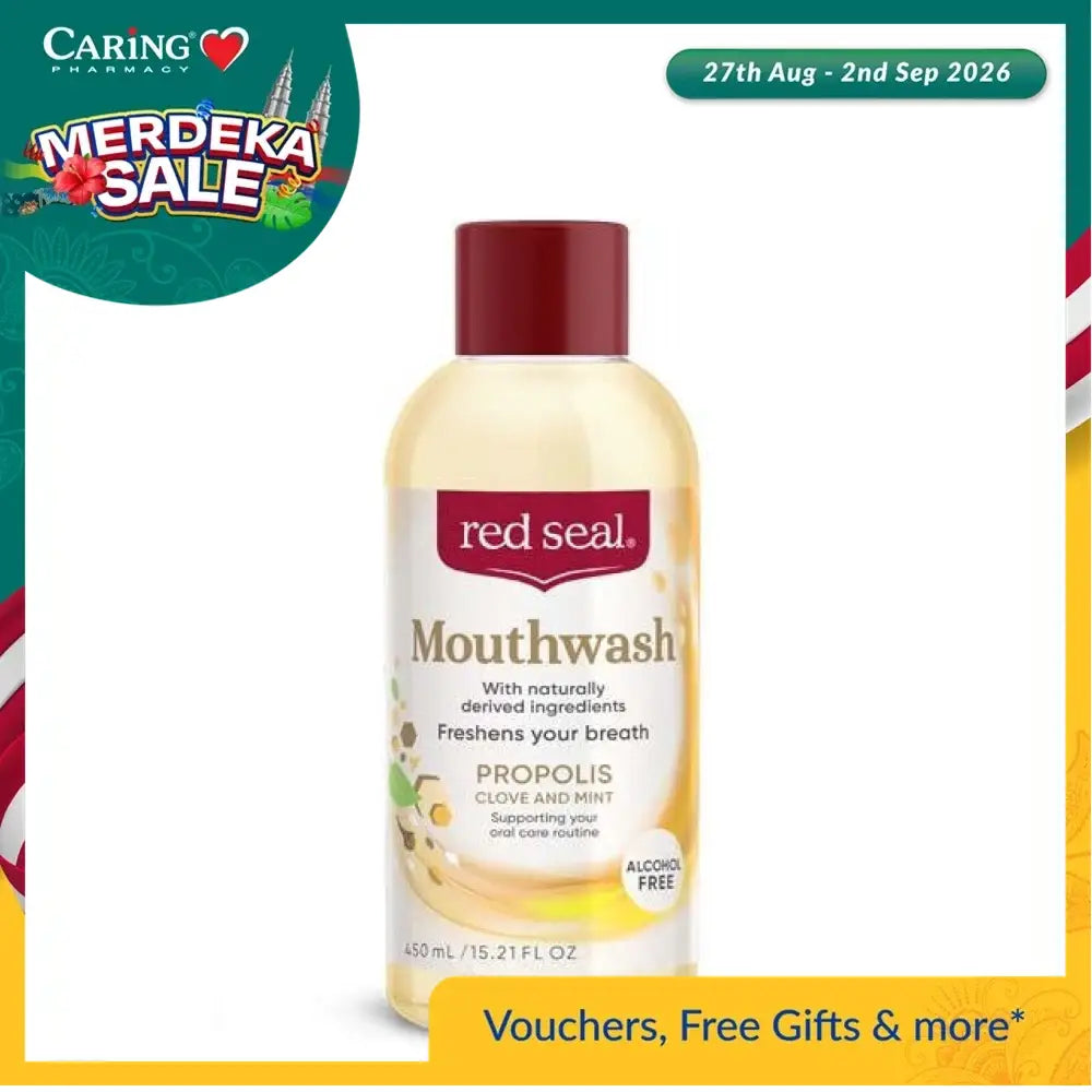 RED SEAL PROPOLIS CLOVE AND MINT MOUTHWASH 450ML