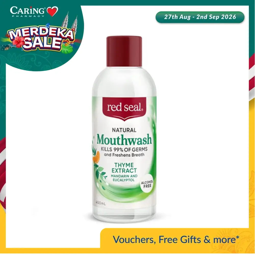 RED SEAL THYMOL MANDARIN AND EUCALYPTOL MOUTHWASH 250ML