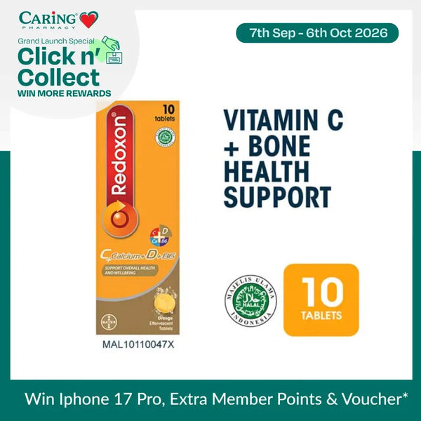 Redoxon Effervescent C +Calcium D3 +B6 10S