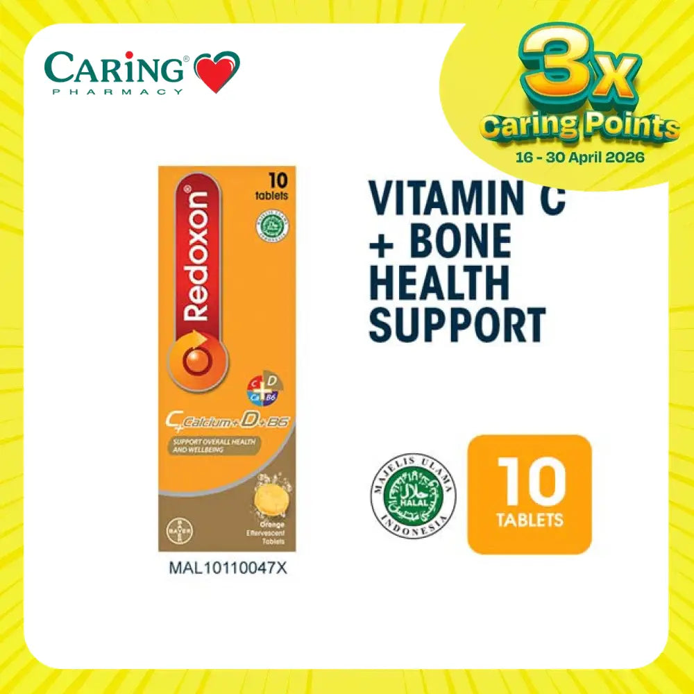 Redoxon Effervescent C +Calcium D3 +B6 10S