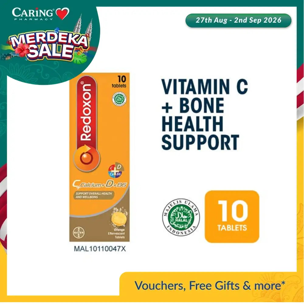 Redoxon Effervescent C +Calcium D3 +B6 10S