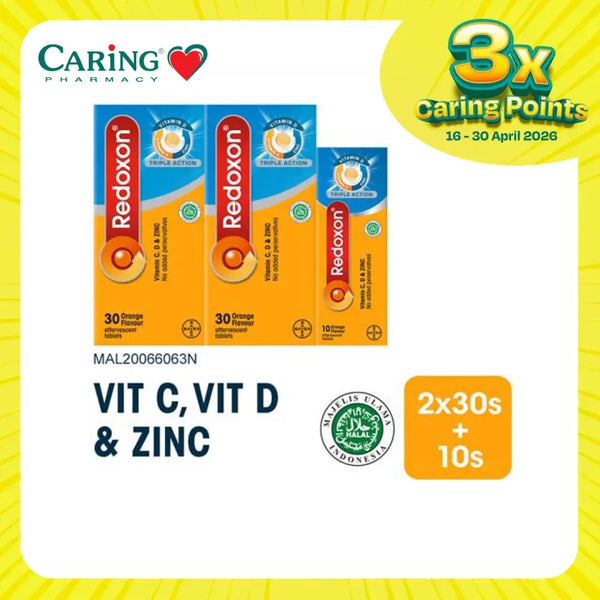 Redoxon Triple Action Effervescent Orange 30Sx2 + 10S