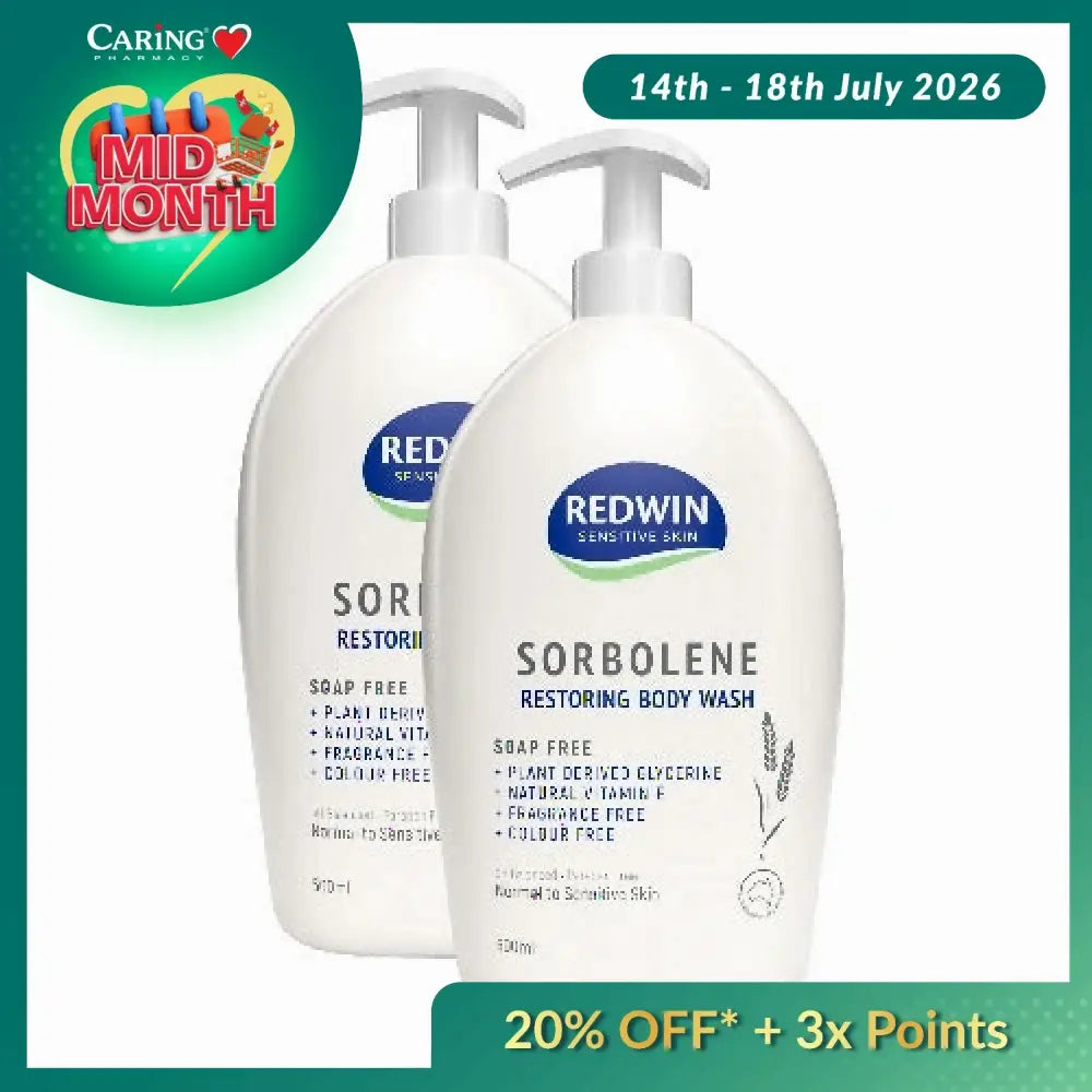 REDWIN SORBOLENE BODY WASH 500ML 2S