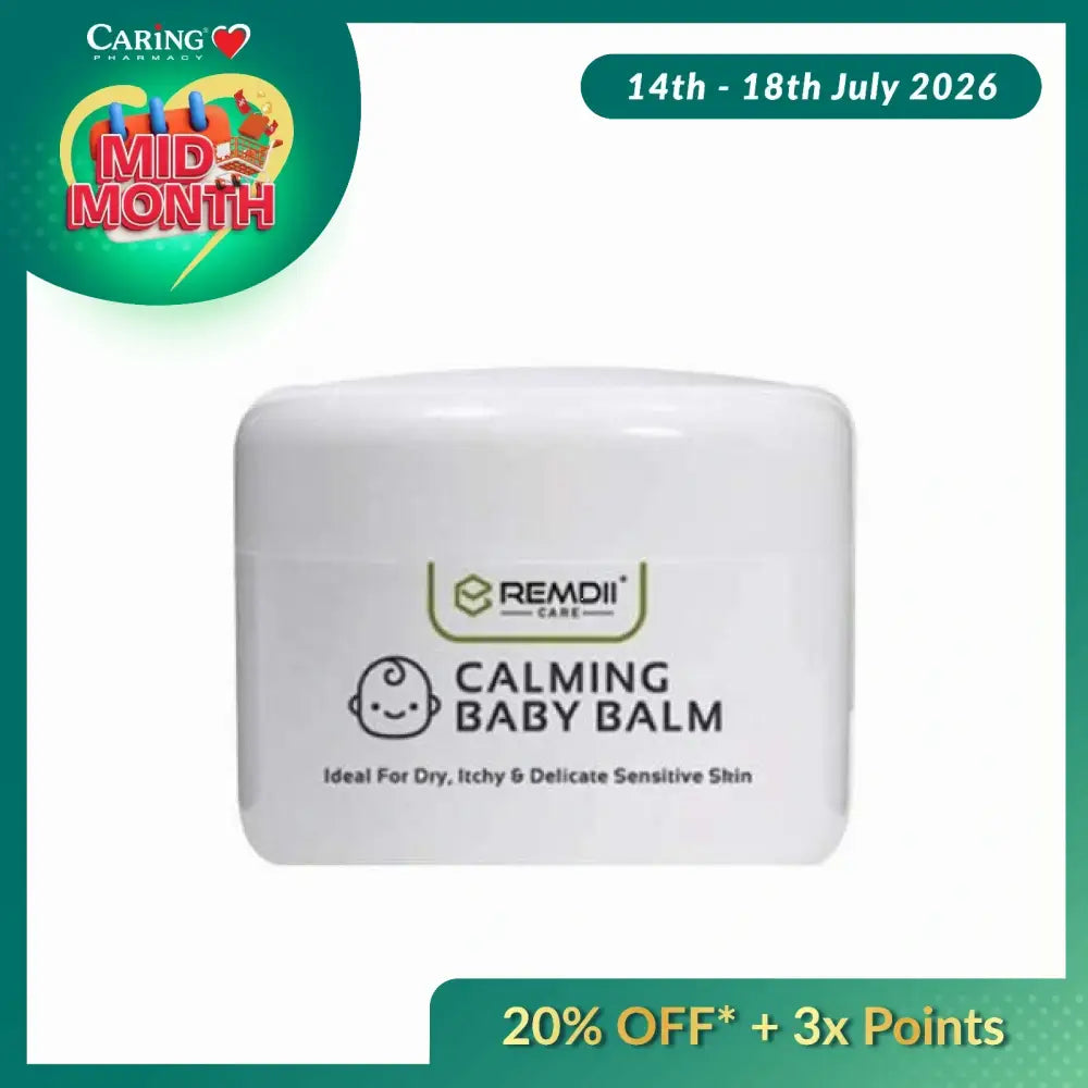 REMDII calming baby balm for sensitive skin in a white container for dry and itchy skin relief