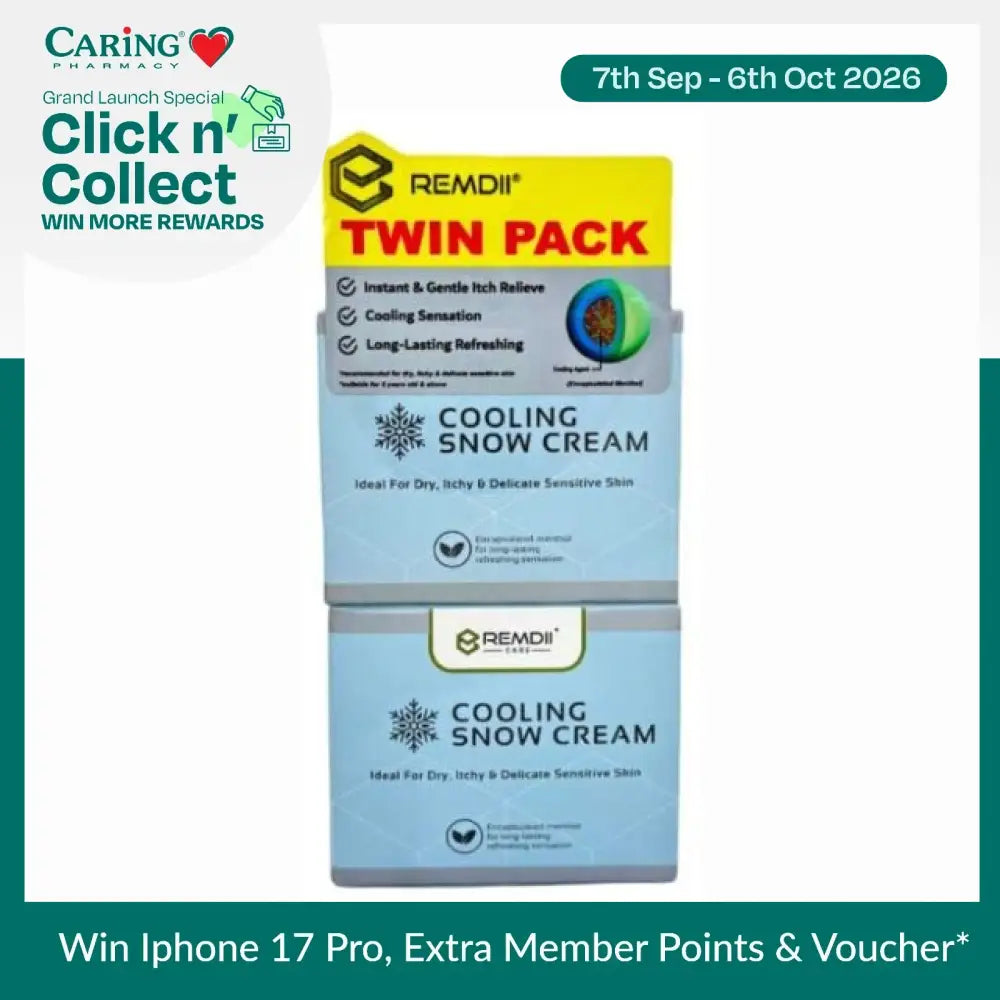 REMDII Twin Pack of Cooling Snow Cream for Sensitive Skin, ideal for dry and itchy skin relief