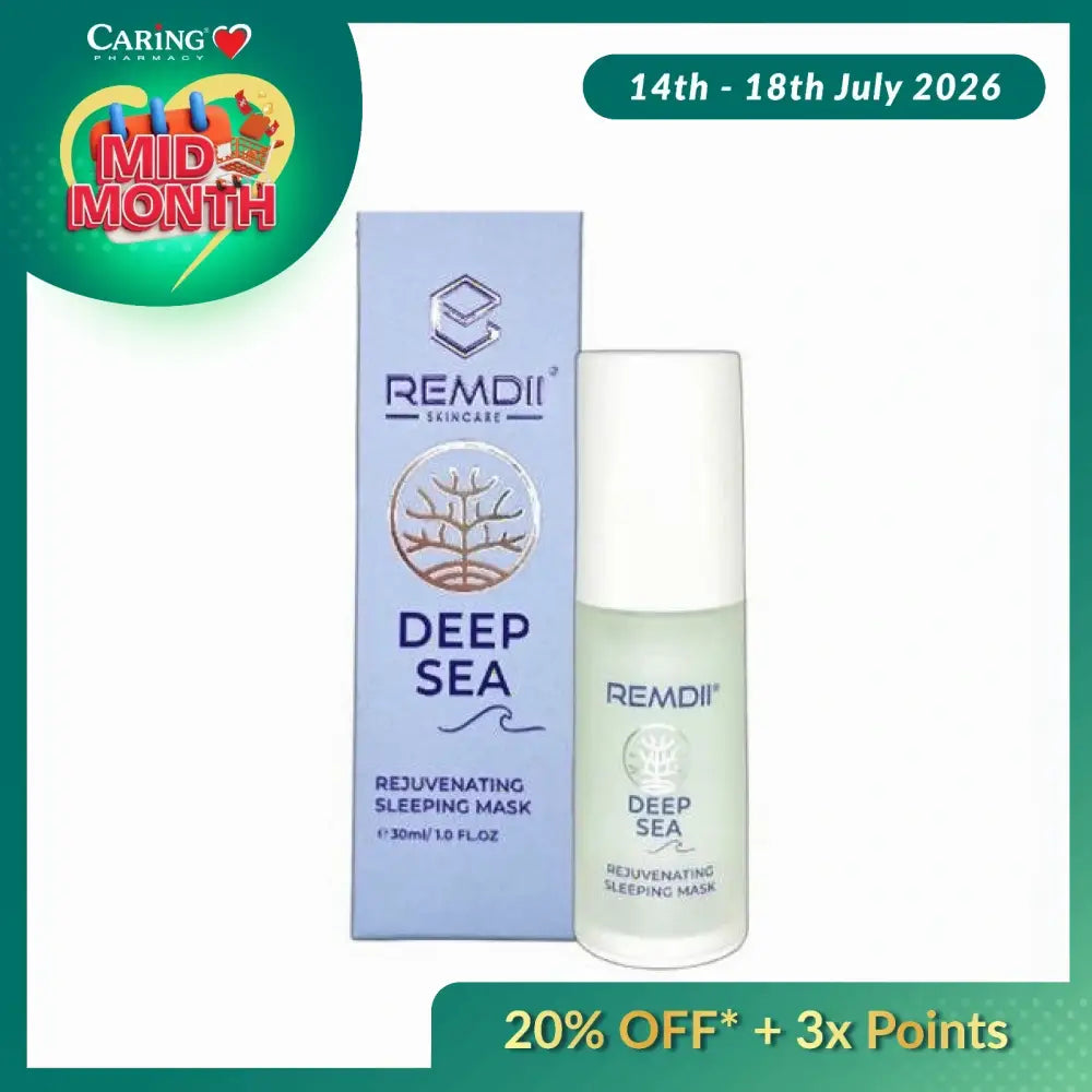 REMDII Deep Sea Rejuvenating Sleeping Mask in a 30ml bottle with a blue box packaging