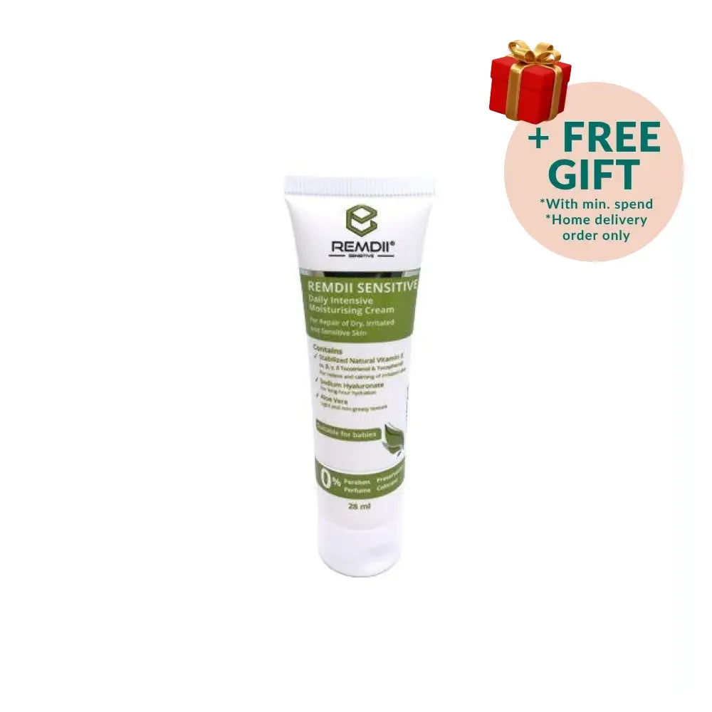 REMDII intensive moisturizing cream in a tube for sensitive skin hydration and nourishment